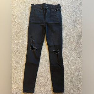 High waisted skinny jeans